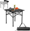 Xeuemtey Portable Folding Camping Table Small Camping Side Table That Fold Up Aluminum
