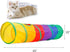 iCAGY Cat Tunnel for Indoor Cats - Interactive Rabbit Tunnel Toys, Crinkle Pop Up Rainbow, 45" for Kittens and Puppies