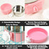 Love Dream Crate Dog Cat Bowls - Removable Stainless Steel Hanging Pet Cage Bowls, Food Water Feeder 2 Pack with Brush