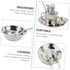Set 1-2 Luxshiny Stainless Steel Camping Cookware Portable Person Mess Kit Outdoor Hiking Tableware Picnic Cooking