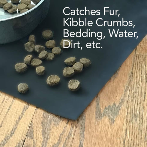 Resilia Under Dog Crate and Kennel Mat, Water-Resistant Pad for Hard Floors, 30 Inches x 48 Inches, Black