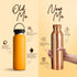 Pure Copper Water Bottle 30 oz 900 ml - Leak Proof Ayurvedic WildFlower Printed Copper Vessel