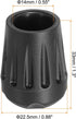 0.55 Inch 4 Pack 0.55" PATIKIL Chair Feet Replacement, Non-Slip Plastic Outdoor Camping Chair Leg Tips Cap Folding
