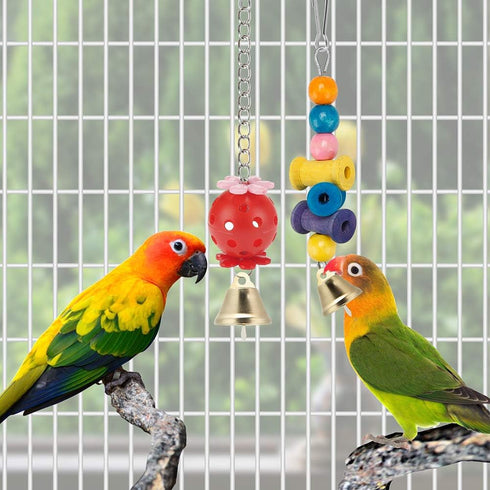 Bird Parakeet Toys, Colorful Swing Chewing Toy Hammock Ladder for Budgerigar, Conure, Cockatiel