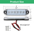 12V 4PCS, 4 Inches IP67 Sailboat RGBW Boat LED Courtesy Light Marine Courtesy Light Strip, Waterproof Boat Interior