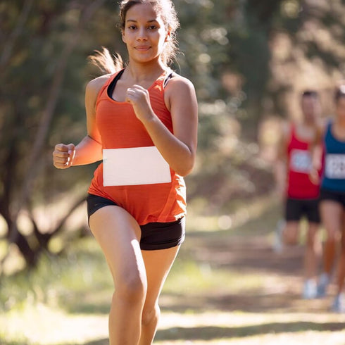 10.43X6.69 KICHOUSE Running Race Bibs with Number Belt Durable Blank Number Bibs for Marathon Track & Field Competitor