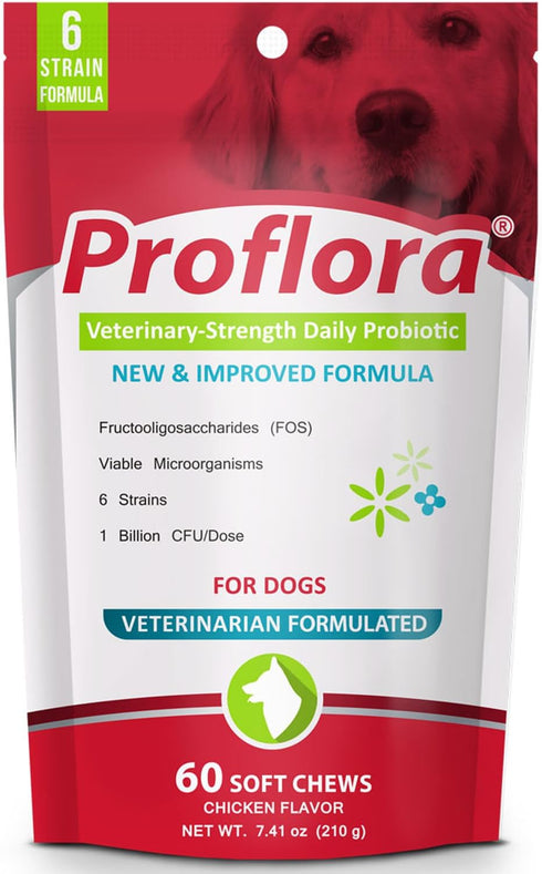 Probiotics for Dogs, Complete Gut Health & Immune Support, 60 Soft Chews, Easy to Use