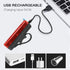 USB Rechargeable Bike Tail Light 2 Pack, Ultra Bright LED Rear Light, 50 Hours Runtime, 5 Light Modes, IPX5 Waterproof