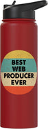 Funny Web Producer Shirts & Gifts Web Producer Shirt | Best Web Producer Ever Stainless Steel Insulated Water Bottle
