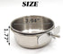 RONYOUNG 2PCS Stainless Steel Bird Feeding Dish Cups with Spoon, Clamp Holder, Water Bowl for Parakeet, Conure, Lovebird