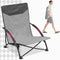 Sekey Portable Beach Chair, Lightweight Camping Chair with Carry Bag, Low Folding