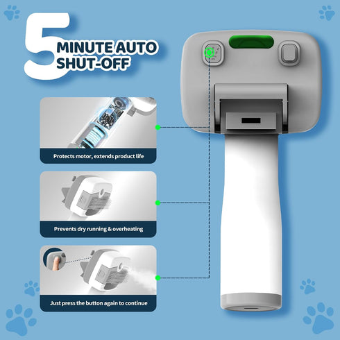 Cats,5-in-1 3 Pet Steam Brush for Dogs & Self-Cleaning Dog Steam Brush with Swap-in Heads (Grooming, Dematting