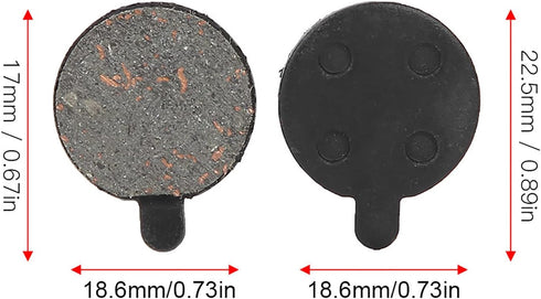 Semi Metal Brake Pads, 4 Pairs for 10inch Electric Scooter Brake Disc Rotor