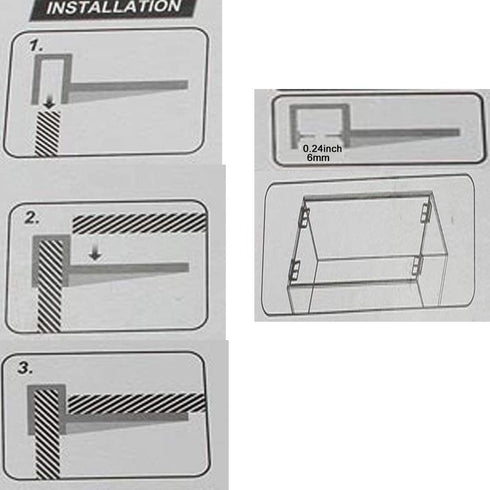 Weilan 18 Pieces Rimless Aquarium Lid Clips, 6mm Thick Acrylic Rimless Glass Canopy Clips for Fish Tank Cover Support