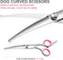 Dog Grooming Scissors with Safety Round Tips, Stainless Steel Professional Kit, Thinning, Curved Scissors, Comb