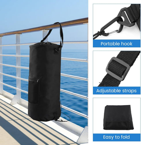 Rinelavie 10-13 Waterproof Boat Trash Can Bag,Leakproof Boats Trash Bag,Marine Boats Garbage Can,Reusable Boat Garbages
