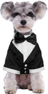 Kuoser Dog Tuxedo, Formal Dog Wedding Suit with Bow Tie, Party Costume for Small Medium Large Dogs, Black