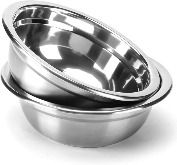 2 Pack 8" Stainless Steel Dog Bowls, 50oz Durable Replacement Bowls for Food and Water, Fit for COMESOON Stand