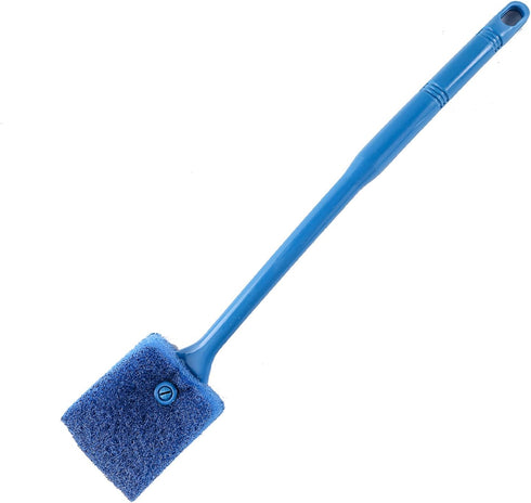 SLSON Aquarium Algae Scraper, Double Sided Sponge Brush Cleaner, Long Handle Fish Tank Scrubber for Glass Aquariums,