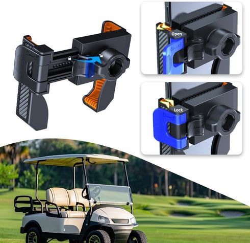 Tiiyee N52 360 Magnetic Golf Cart Phone Holder, Golf Cart Phone Mount Phone Caddy Magnet Base Rotatable Essentials Gift