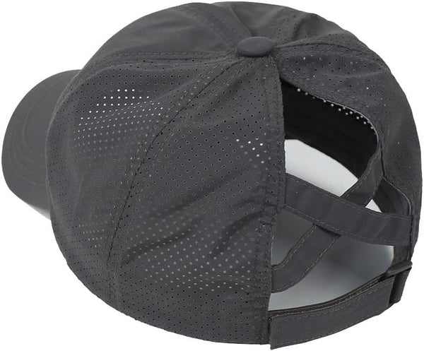 Womens Quick Drying Criss Cross Ponytail Hat - UV Protection Baseball Cap Sun Hats