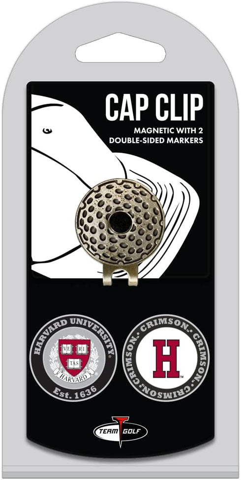 Team Golf NCAA Golf Cap Clip with 2 Removable Double-Sided Enamel Ball Markers, Attaches to Hats
