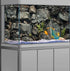 48X24IN Stone Aquarium Background, Rock Fish Tank Background, Natural Rocky Glass Terrarium Background with 8 EVA Double-Sided Tape