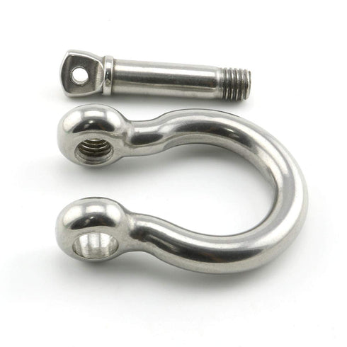 Heyous 1/2 Inch Screw Pin Anchor Shackle, Stainless Steel Heavy Duty Bow Shape Load Clamp for Outdoor