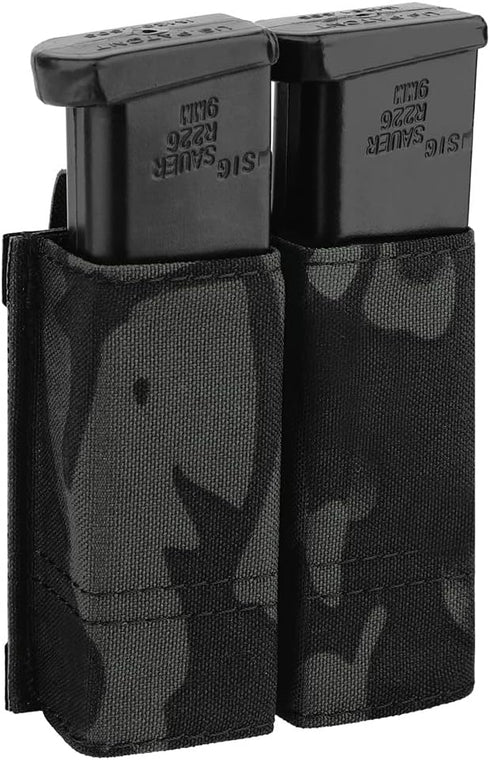 KRYDEX Single/Double Pistol Mag Pouch - Nylon 9mm Quick Release Magazine Insert