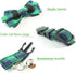 Cat Collar Breakaway with Bell and Bow Tie - Set of 2 PCS Adjustable Safety Plaid Design Collars (Green & Light Blue