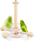 Sarpulo Bird Stand Perch Toy,Parrot 360 Interactive Rotating Toy,Bird Stand Perch Toy for