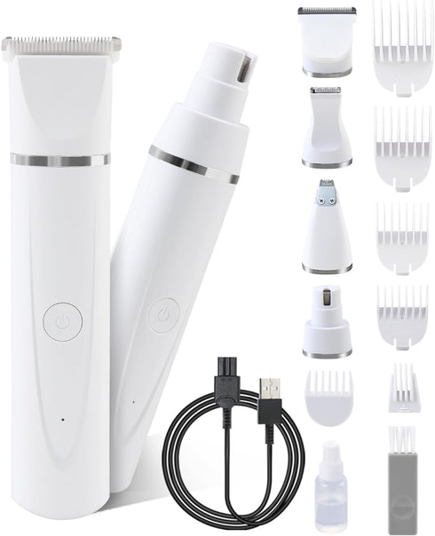 4 in 1 Dog Grooming Kit - Dog Clippers, Rechargeable, Low Noise