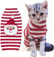 Cat Sweater Christmas Santa Claus Winter Knitwear for Pet Cat, Warm Clothes X-Small