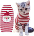 Cat Sweater Christmas Santa Claus Winter Knitwear for Pet Cat, Warm Clothes X-Small