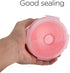 Luter 2 Pieces Collapsible Dog Bowls, Silicone Food Water Travel Bowl with Lids, Portable Pet Feeding Cup 350ml (Pink &