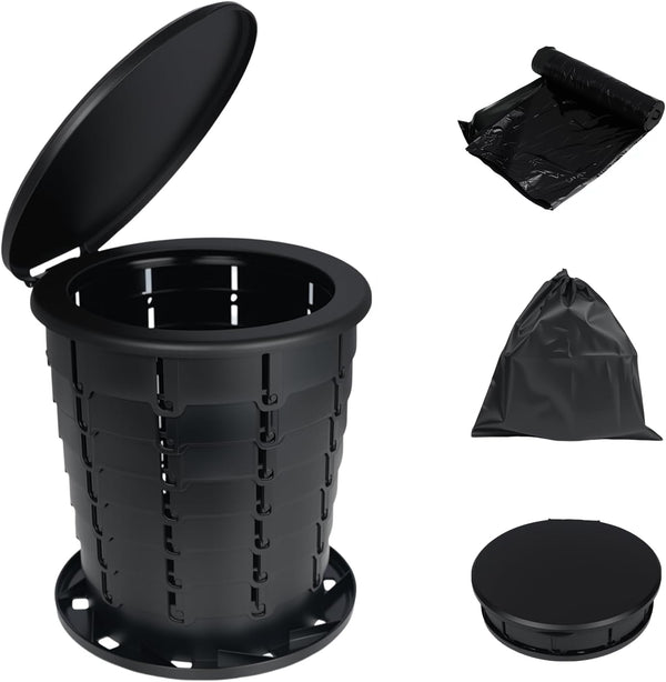 SAYA KIJI Camping Toilet Retractable Portable Toilet Portable Potty Foldable Toilet Adjustable Height for