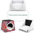 ZGHQHCDRH Stylish and Durable Small Pet Beds, Colorful Food Patterns Printing and Pet Tents are Perfect for Pet Play