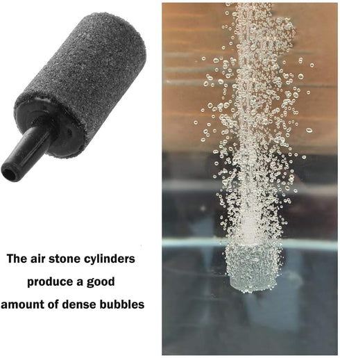 50 Pack 1 Inch Air Stone, Fine Cylinder Bubble Diffuser for Fish Tank Bubbler Air Pump Accessories