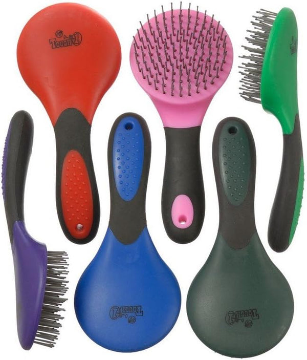 Tough 1 Great Grip Mane and Tail Brush, Red