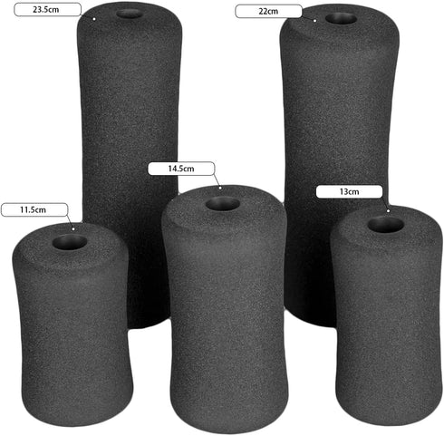 Foam Foot Pads Rollers | Set of a Pair for Home Gym Exercise Machines with 1 Inch Rod