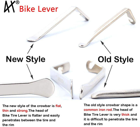 Premium Bicycle Tire Lever - Tyre Spoon Iron Changing Tool, Stainless Steel Levers for Bike Tube Repair
