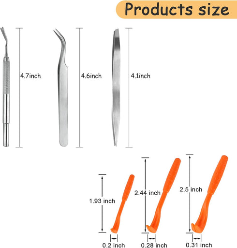 Tick Removal Tool for Dogs - Cat Comb for Shedding, Stainless Steel Grooming Comb Kit for Small Dogs (10 Pack)