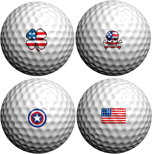 Golfdotz Golf Ball Markers, Unique Stamps and Stickers for Marking Golf Balls, Durable Decals, Golf Accessories for Men