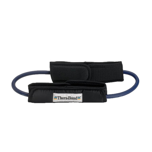 THERABAND Resistance Tubes, Professional Latex Elastic Tubing, 12 Inch, Blue, Extra Heavy