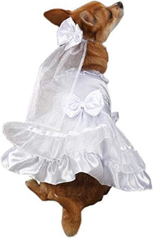 Polyester Yappily Ever After Dog Wedding Dress, Large, 20-Inch, White