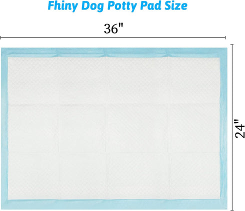 24" 36" 20 Fhiny Pee Pads for Dogs, x PCS Extra Large Disposable Puppy Pads Leak-Proof Super Absorbent Potty Training