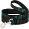 Buckle-Down Pet Leash - Turquoise Owls in Trees - 4 Feet Long - 1.5" Wide