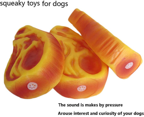 Pet Chew Toy Interactive Dog Food Toy, 3 Pack Soft Non-Toxic Squeaky Toys for Puppies and Small Dogs