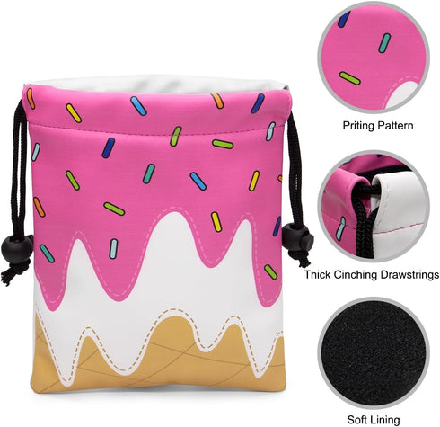 Golf Valuables Pouch, Leather Tee Pouch with Drawstring Closure for Portable Golf Accessories