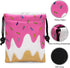 Golf Valuables Pouch, Leather Tee Pouch with Drawstring Closure for Portable Golf Accessories
